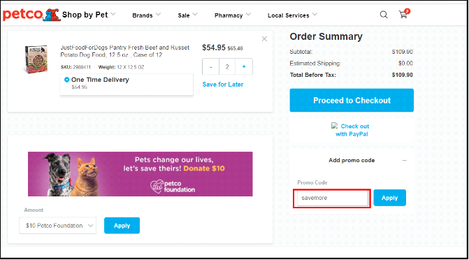 Apply petco promo codes on the checkout page to avail the discount.