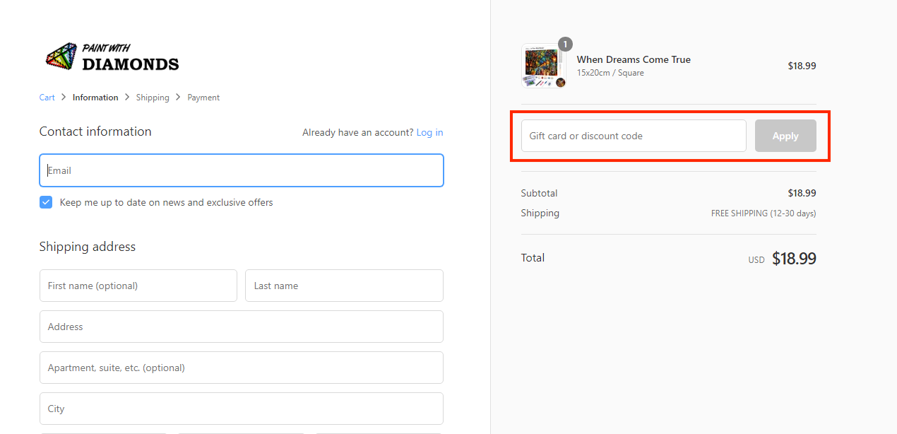 75 OFF Paint With Diamonds Coupon Codes 2024 (12 Active)