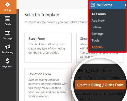 Create forms for wordpres with WPforms