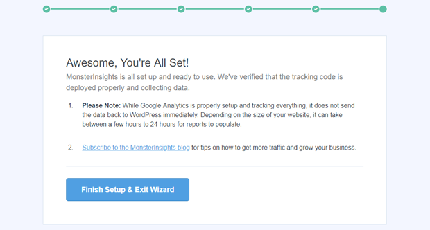 Google analytics for wordpress set up - monsterinsights