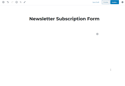 adding newsletter sign up form in wordpress
