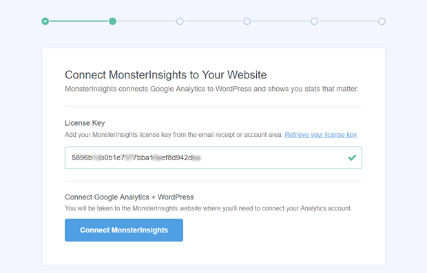 connect monsterinsights to wordpress