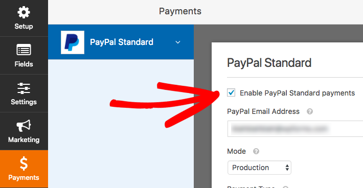 enable paypal payments on wordpress