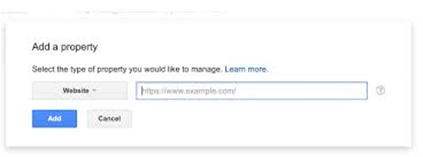 add website name to search console