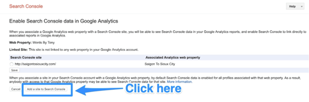 add your website to search console