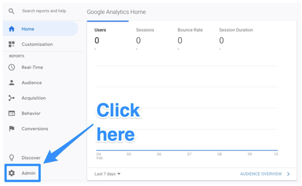 google analytics homepage