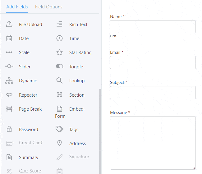 split form with page break