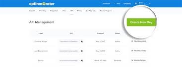 how to create new key for optinmonster