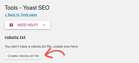robots.txt file in wordpress with Yoast