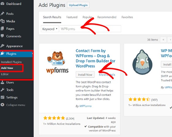 install wpforms | wordpress plugin