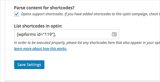 parse content for shortcodes