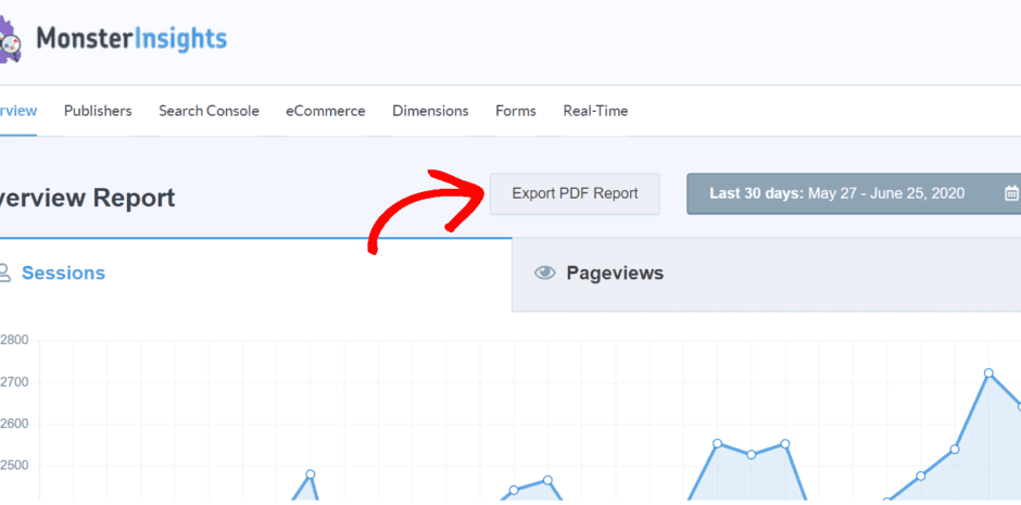 google analytics reports as PDF in wordpress