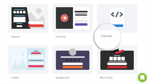 canvas template in optinmonster