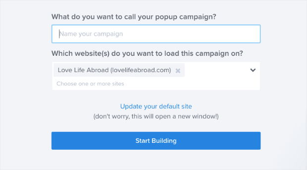 optinmonster campaign settings to customize by adding campaign name