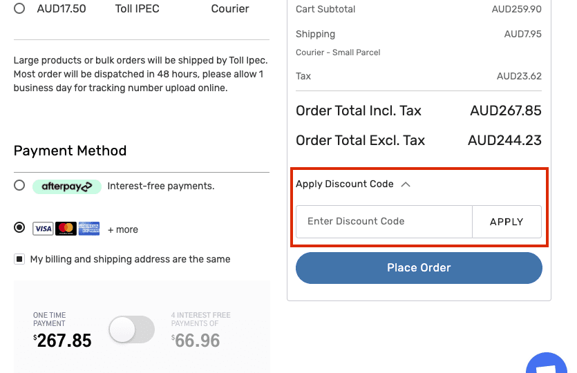 all 4 kids checkout page