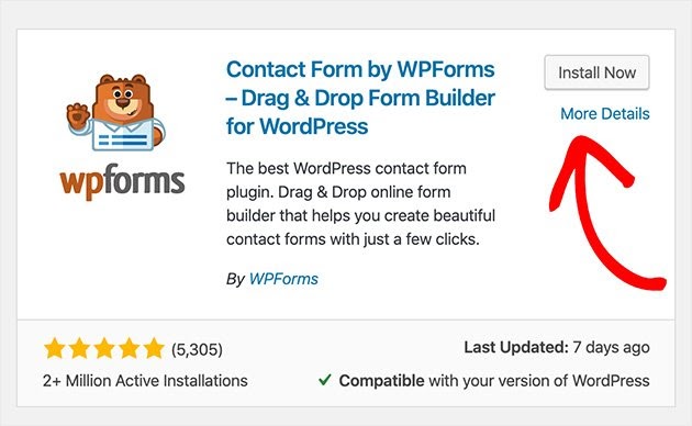 install wpforms contact form builder