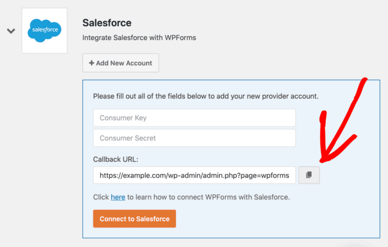 how to connect salesforce with wpforms in wordpress