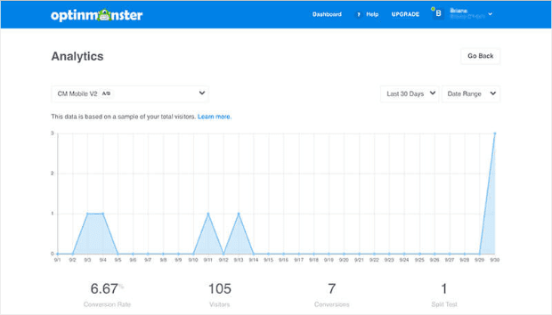 google analytics form conversion tracking in wordpress with optinmonster