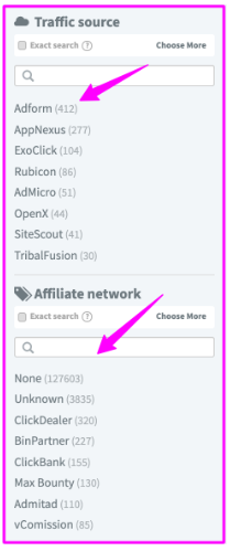 affiliate networks and traffic supported