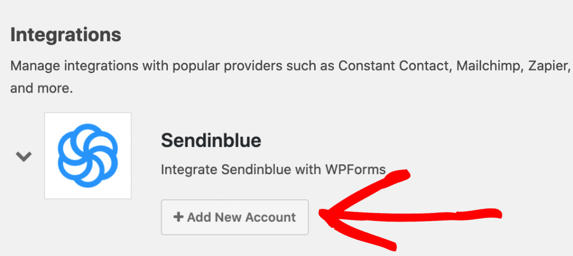 how to integrate sendinblue and wpforms