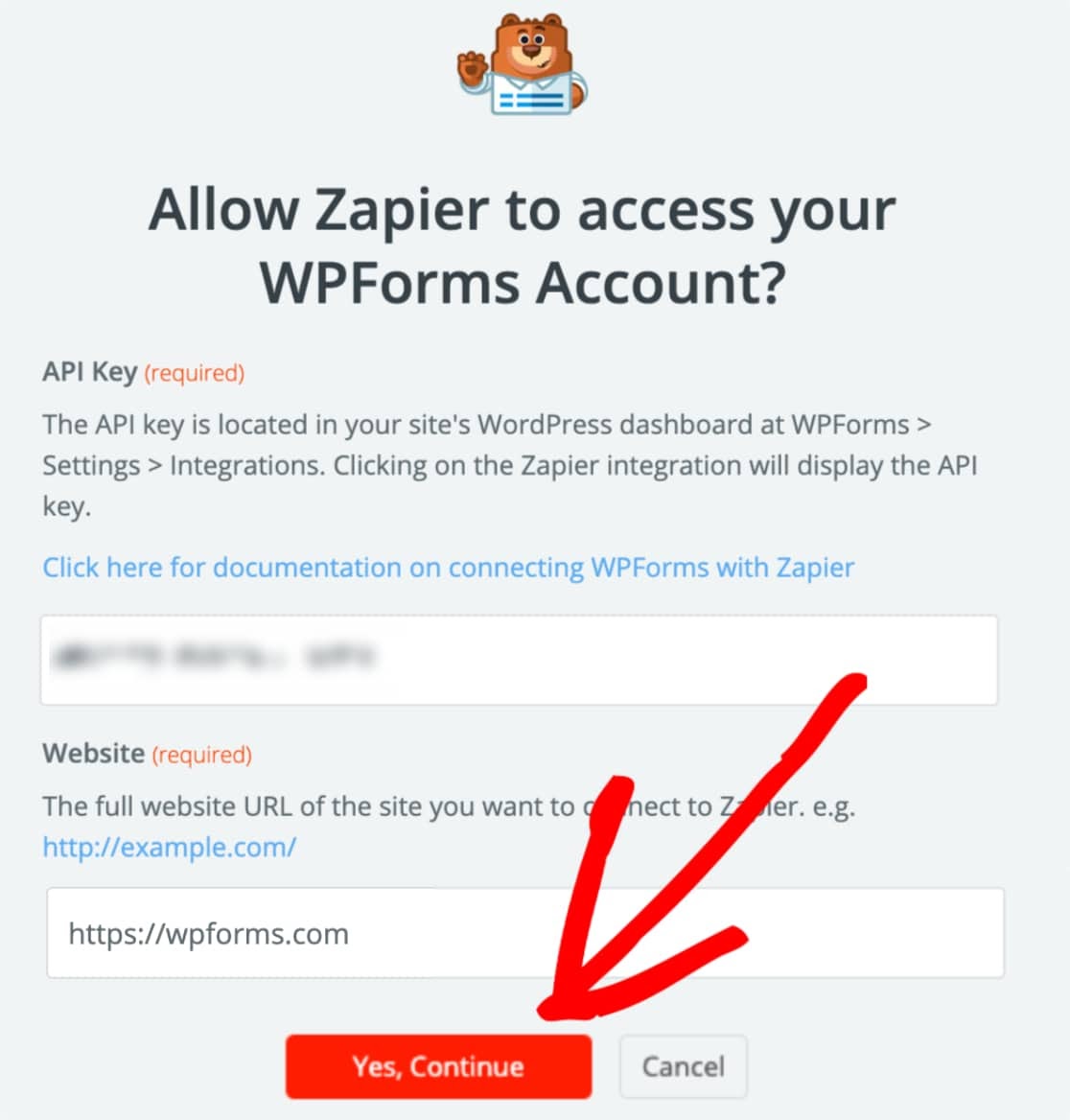 give access to zapiers