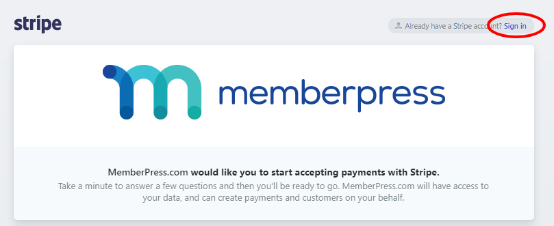 connect with stripe in memberpress