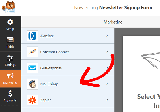 connect mailchimp with wpforms in wordpress for email marketing