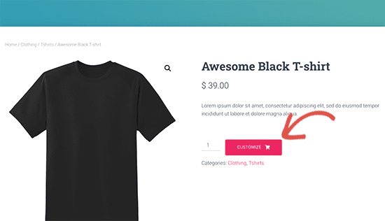 customize products on woocommerce websites