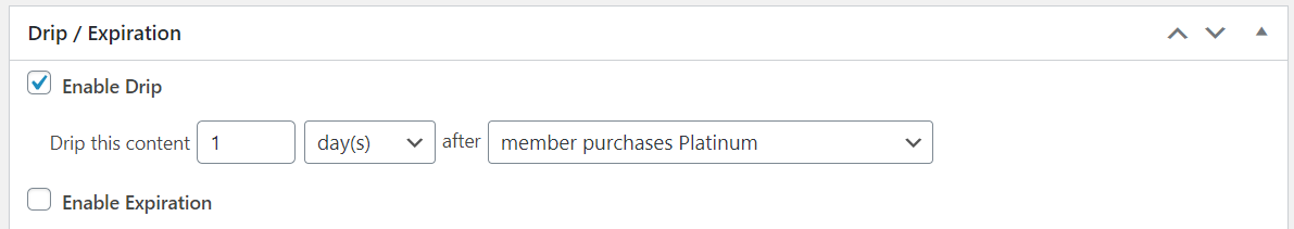 drip setup in memberpress to protect content