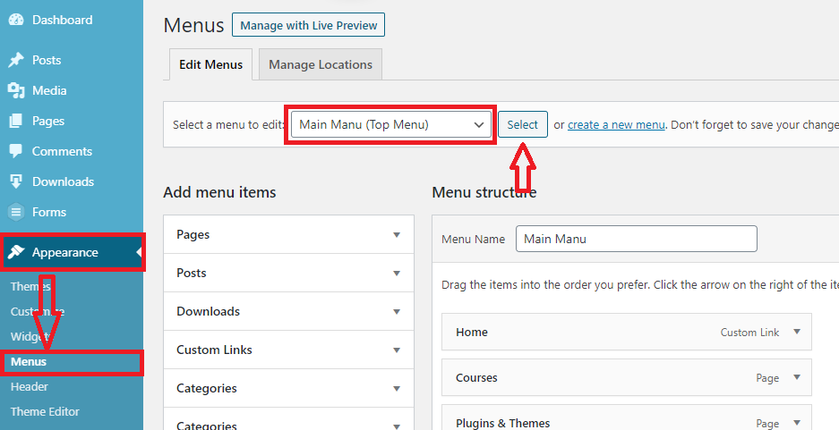 add nofollow links through wordpress menu