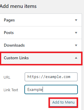customize links in wordpress