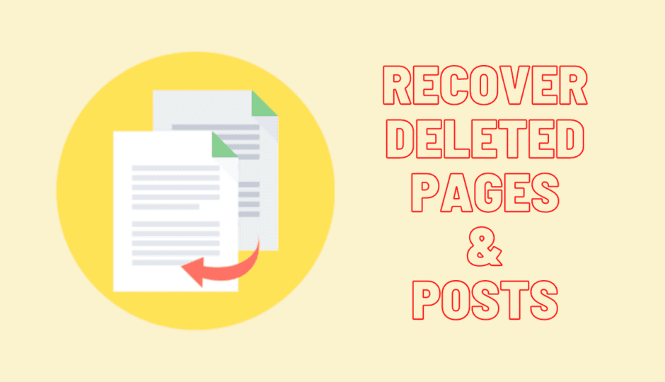 how to recover deleted pages or posts