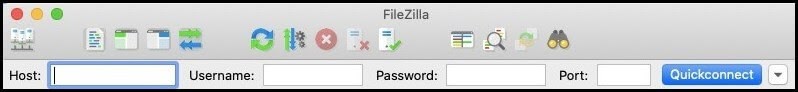 connect filezilla with web host to transfer files via FTP in WordPress