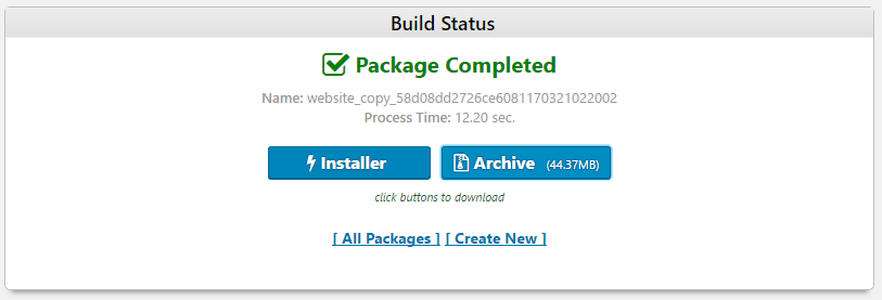 duplicator installation to move a wordpress website to a new host