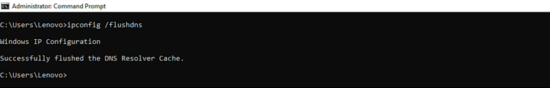 clear dns cache in windows command prompt