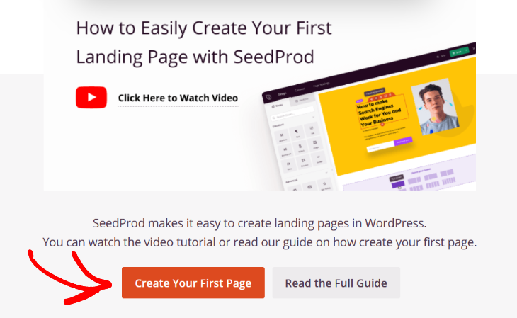 create first wordpress login page with seedprod