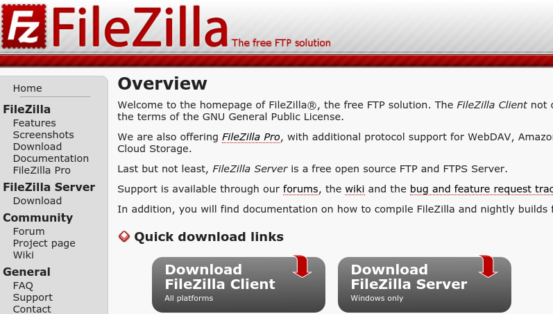 filezilla downlaod to backup and restore wordpress site