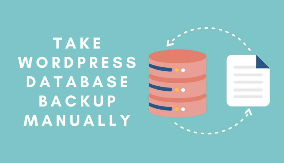how to take wordpress database backup manually