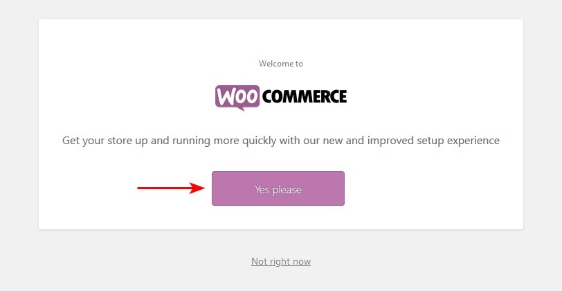 launch woocommerce set up wizard to start an online store on wordpress