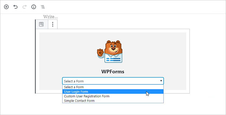 wordpress login form customized on wpforms