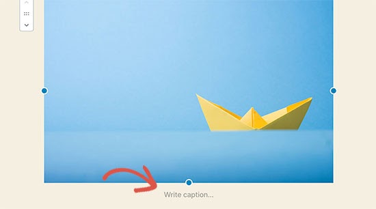add caption to images in wordpress