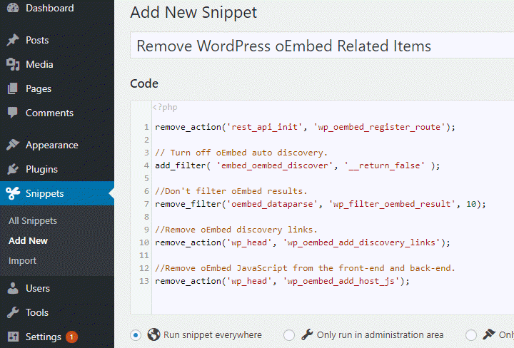 how to use code snippets plugin to paste codes into wordpress from web