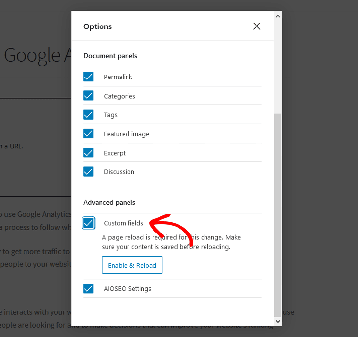 custom field settings