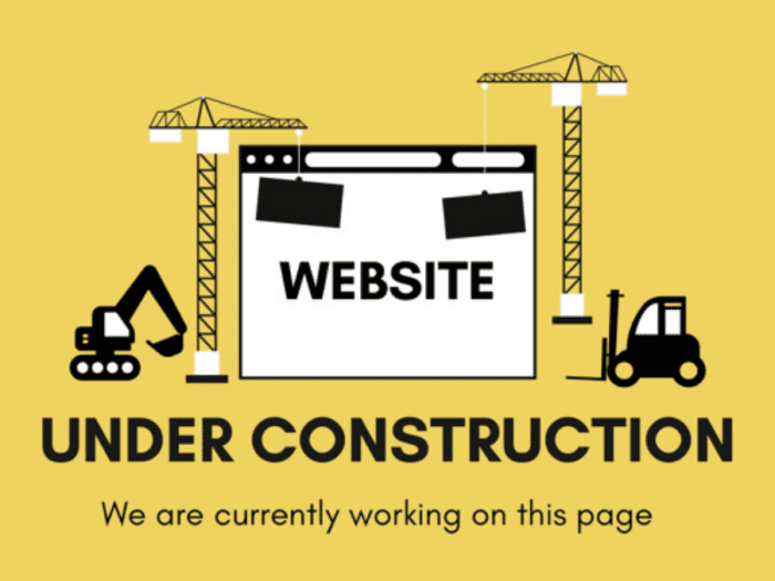 how to create under construction website