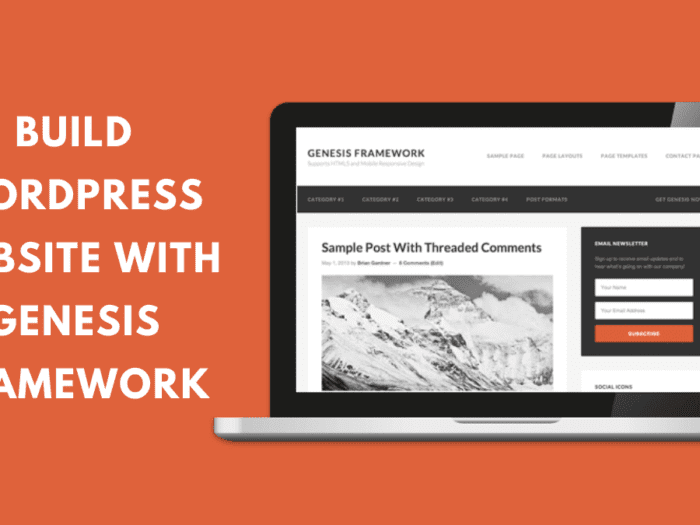 how to build wordpress website with genesis framework