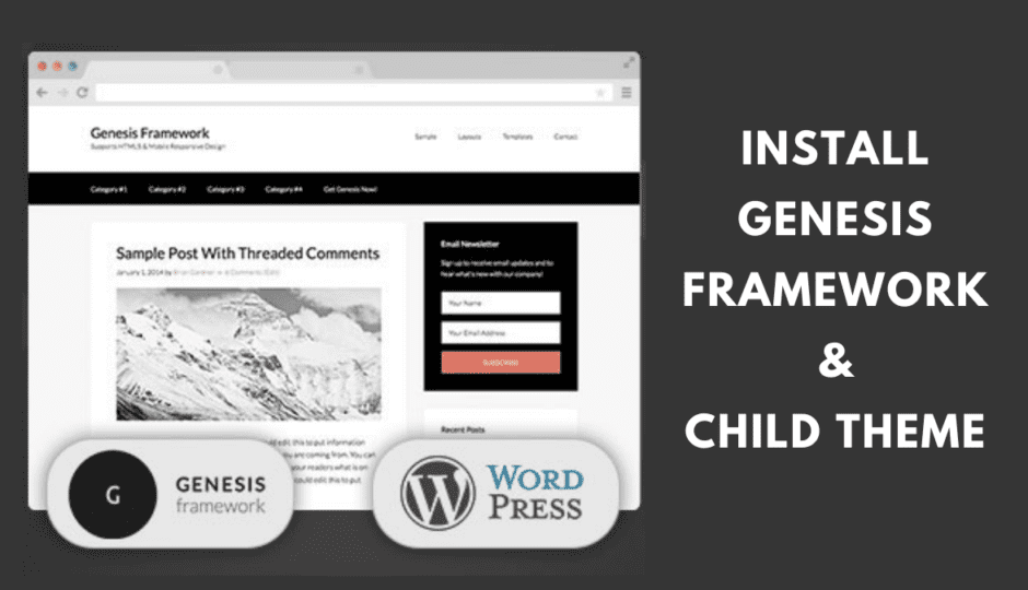 how to install genesis framework and child theme on wordpress