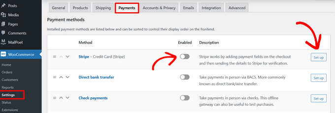 add more payment gateways to woocommerce