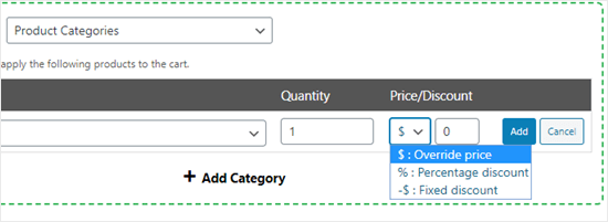 flat discount coupon settings on wordpress