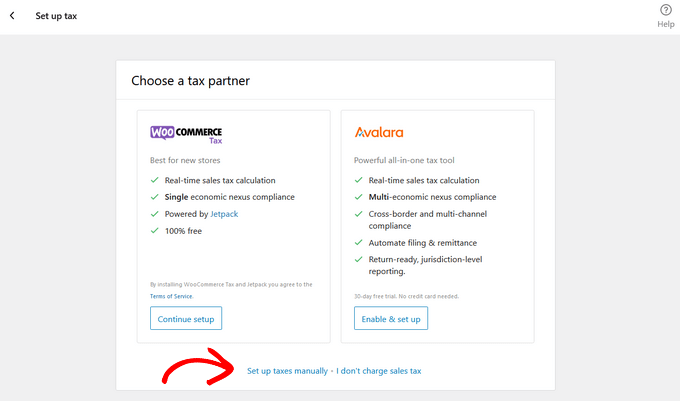 set up tax settings in woocommerce