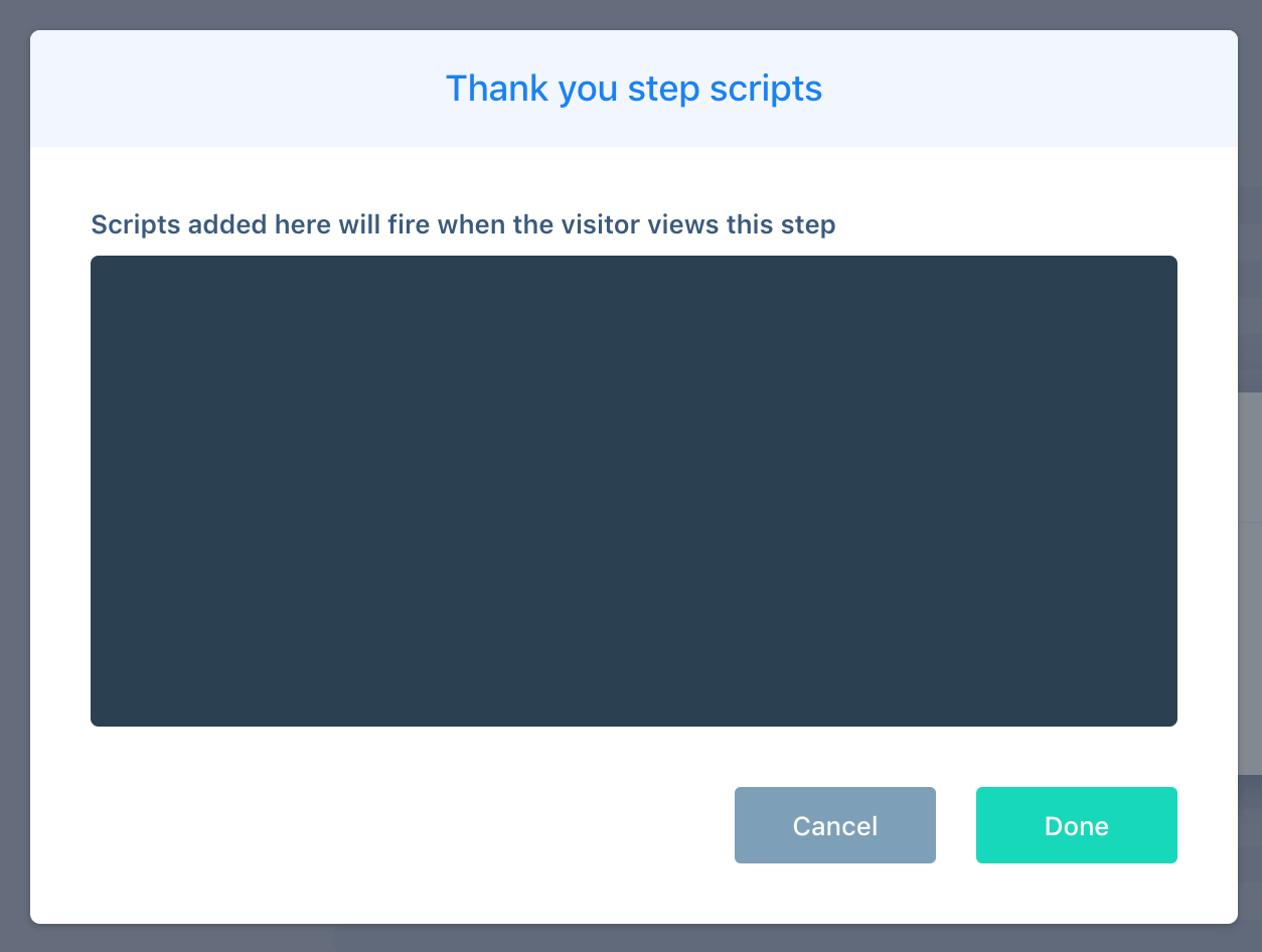 box to add scripts in convertbox